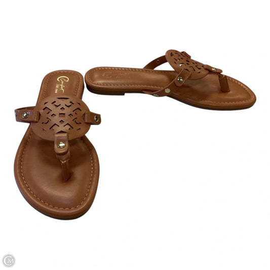 Sandals Flats By Cato In Brown, Size: 7