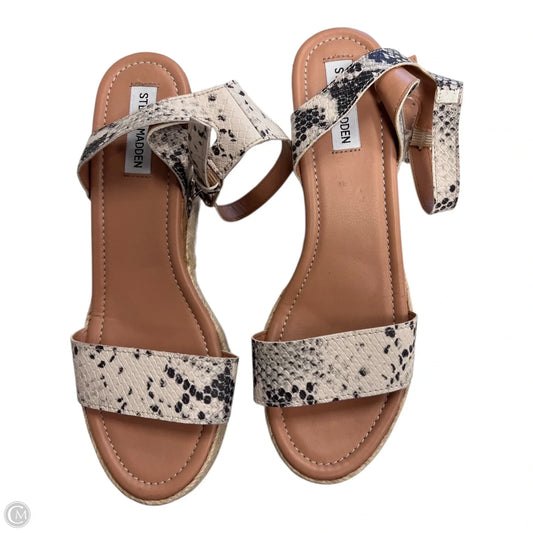 Shoes Heels Wedge By Steve Madden In Snakeskin Print, Size: 10