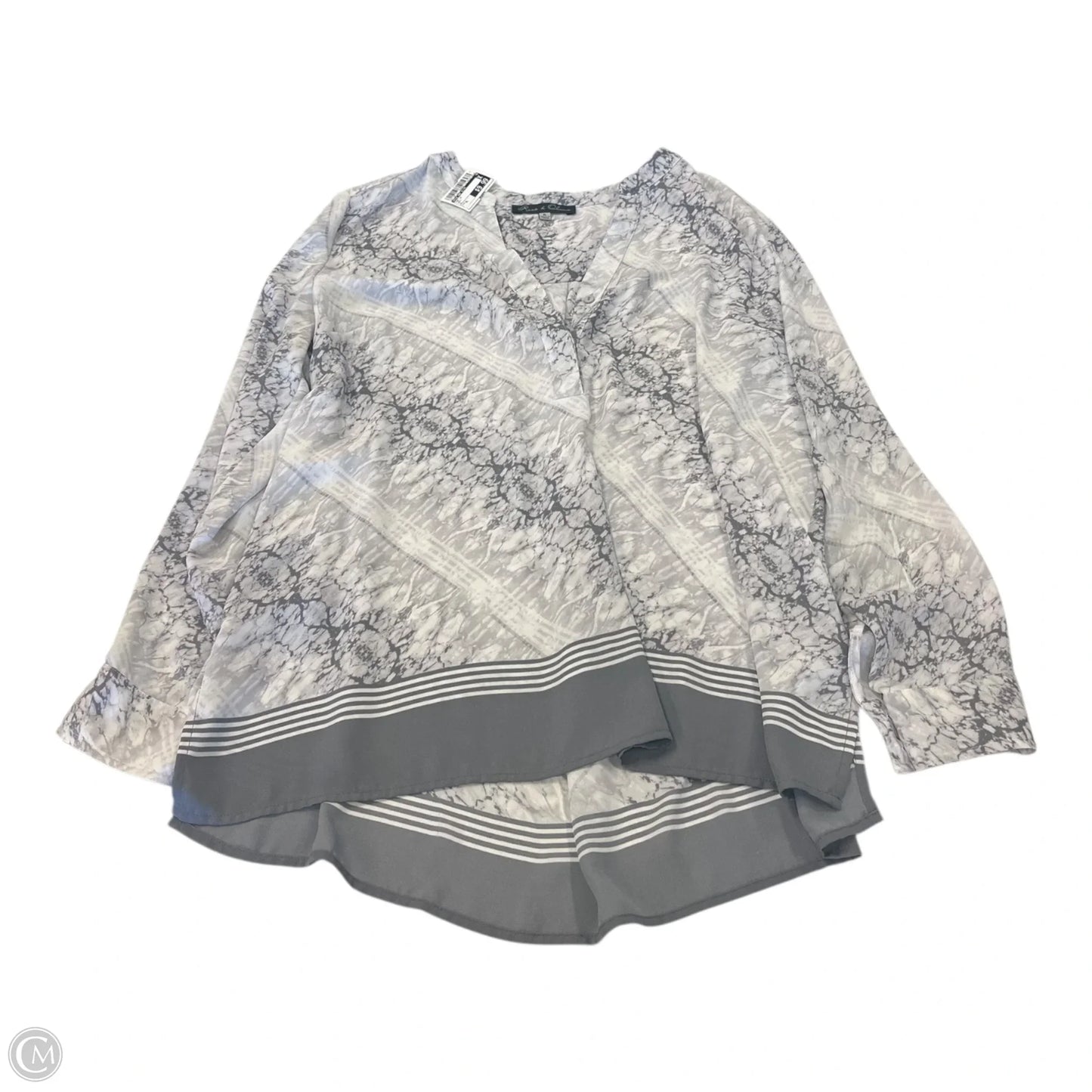 Top Long Sleeve By Rose And Olive In Grey, Size: Xl