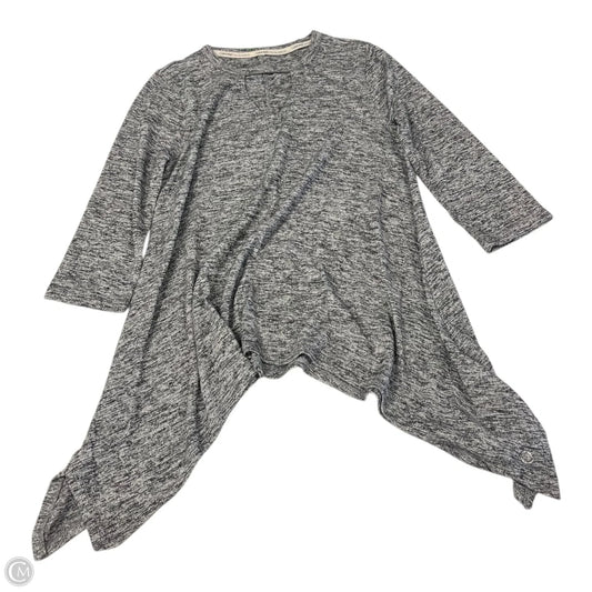 Top Long Sleeve By Calvin Klein In Grey, Size: S