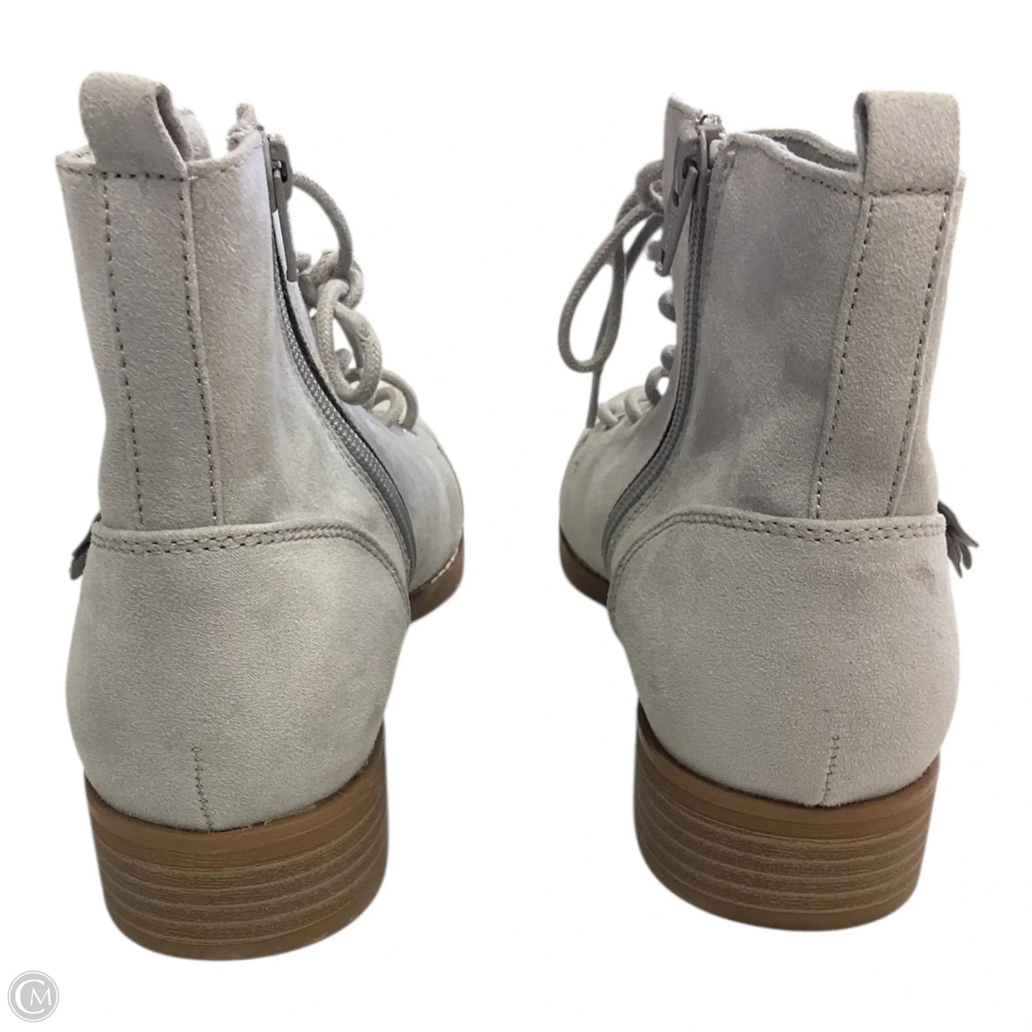 Boots Ankle Heels By So In Grey, Size: 9