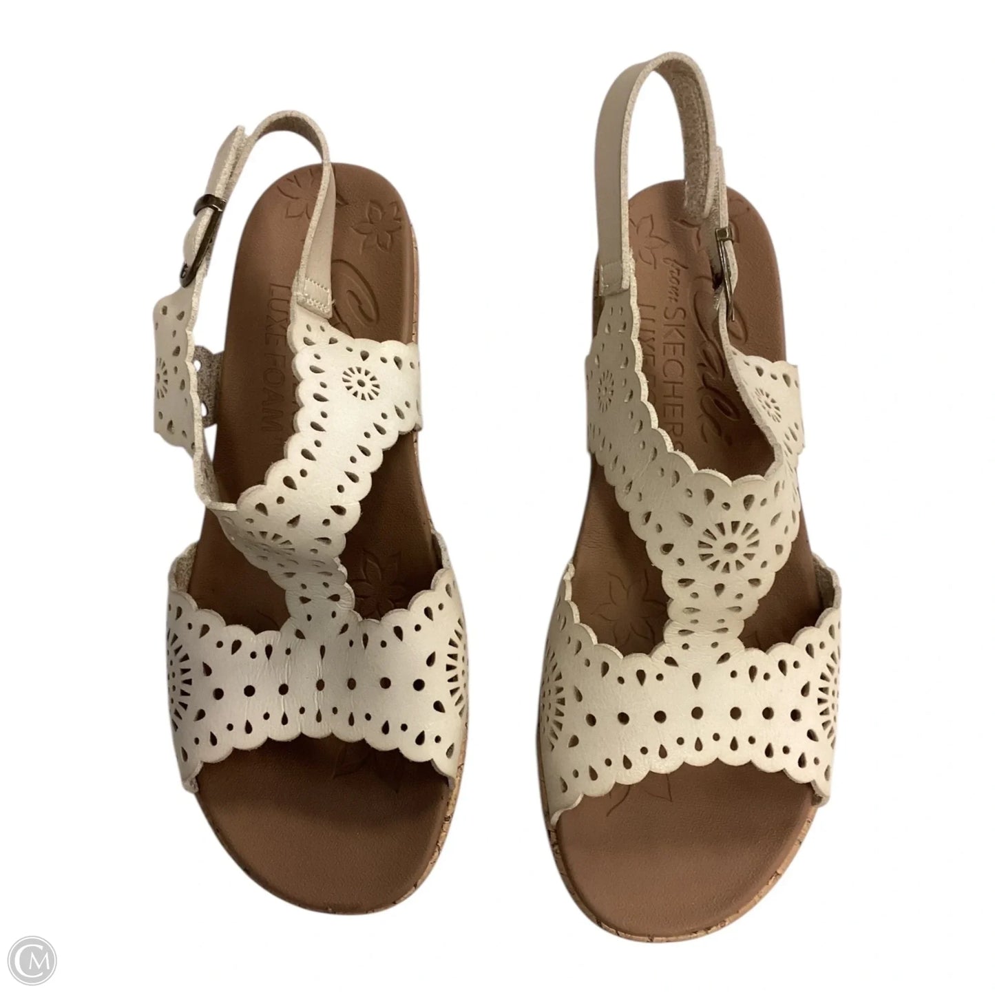 Shoes Heels Wedge By Skechers In White, Size: 7.5