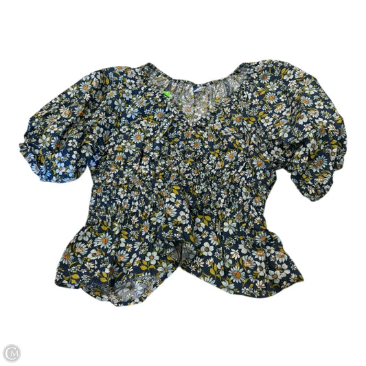 Top Short Sleeve By Old Navy In Floral Print, Size: S