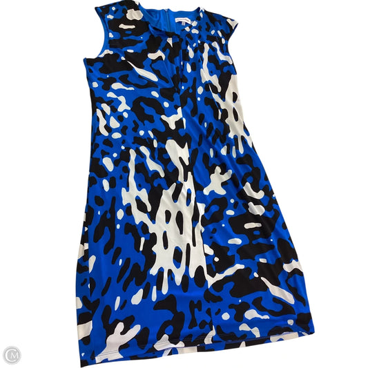 Dress Casual Short By Calvin Klein In Black & Blue, Size: L