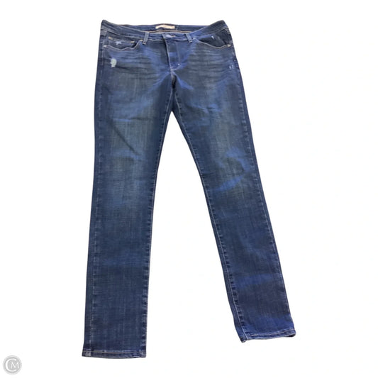 Jeans Skinny By Levis In Blue Denim, Size: 14