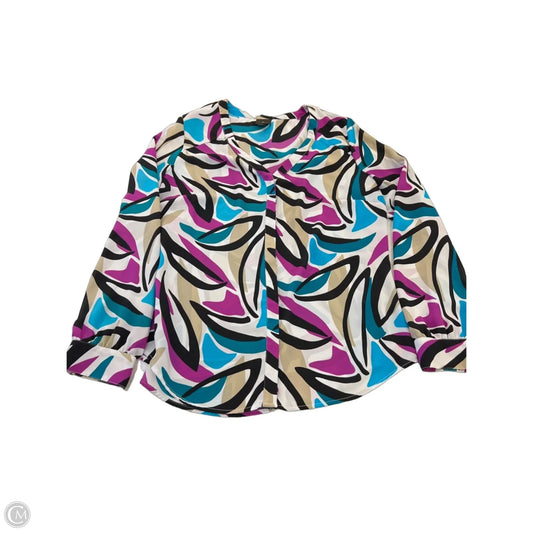 Top Long Sleeve By Worthington In Multi-colored, Size: L