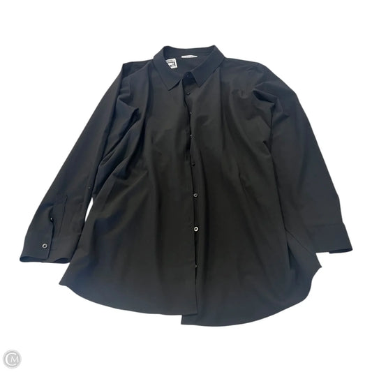 Top Long Sleeve By Calvin Klein In Black, Size: Xl