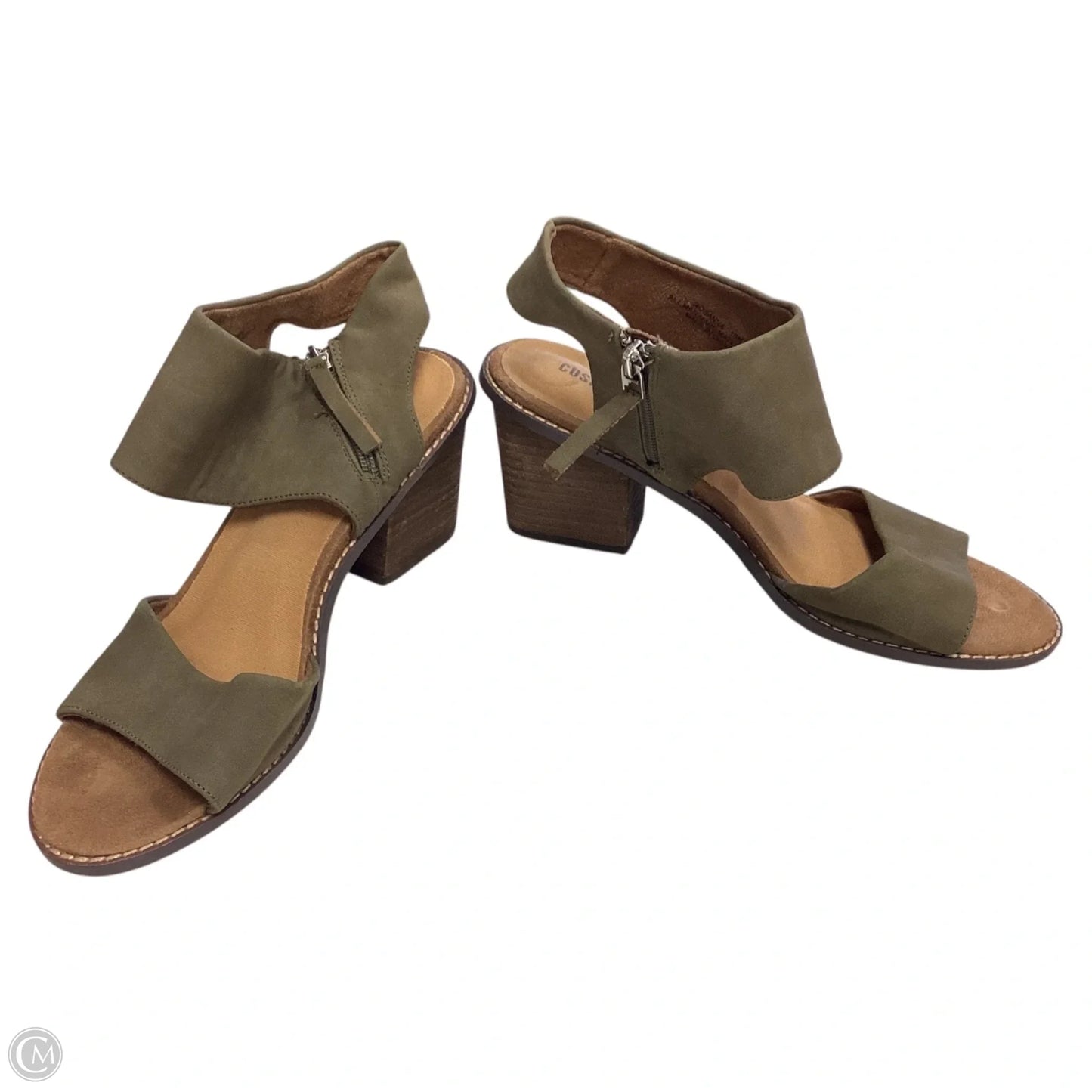 Shoes Heels Block By Cushionaire In Green, Size: 10