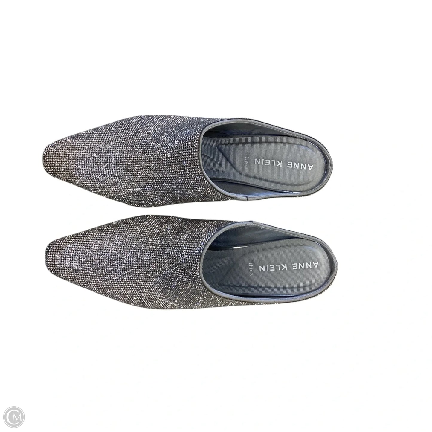 Shoes Heels Block By Anne Klein In Silver, Size: 7