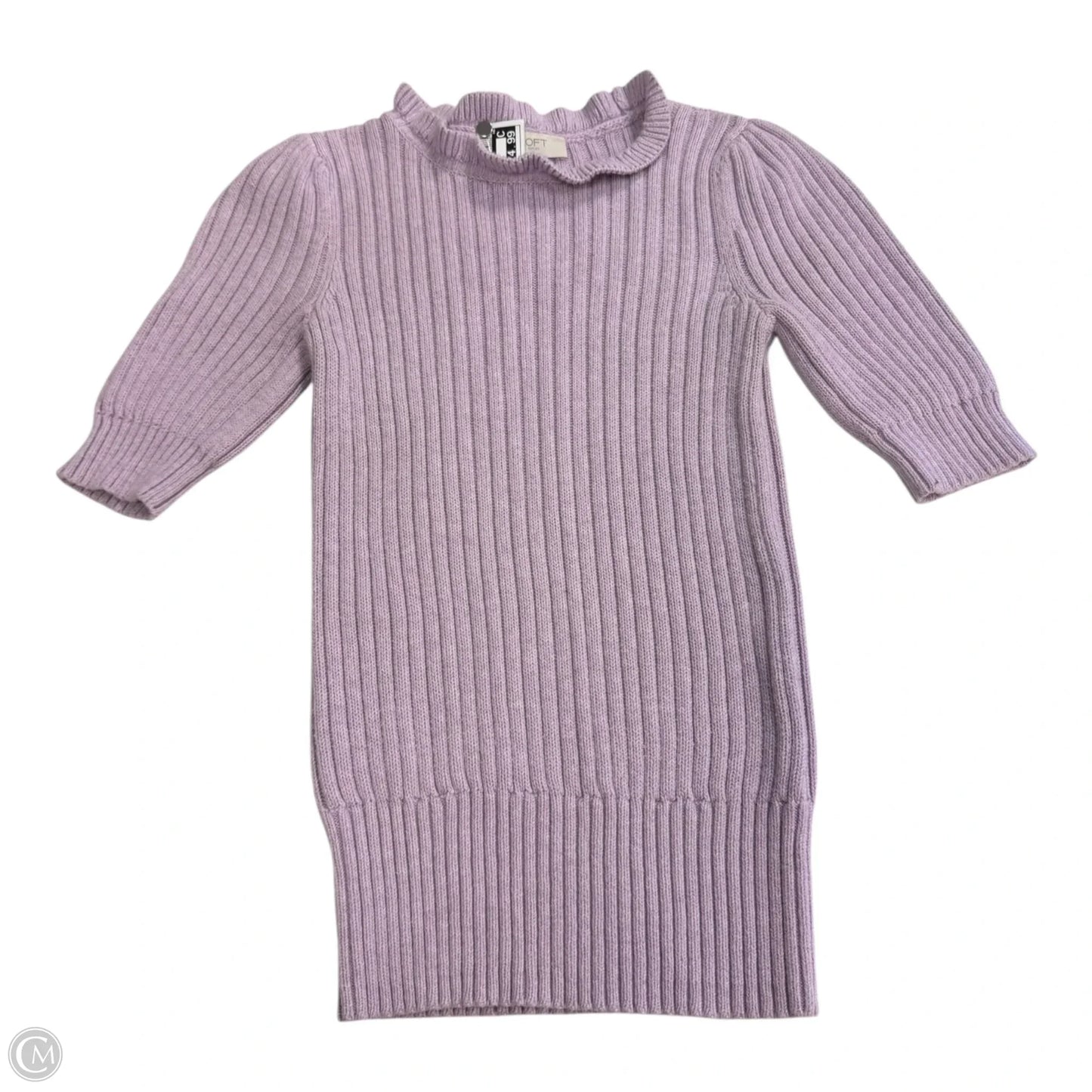 Sweater Short Sleeve By Loft In Purple, Size: Xs