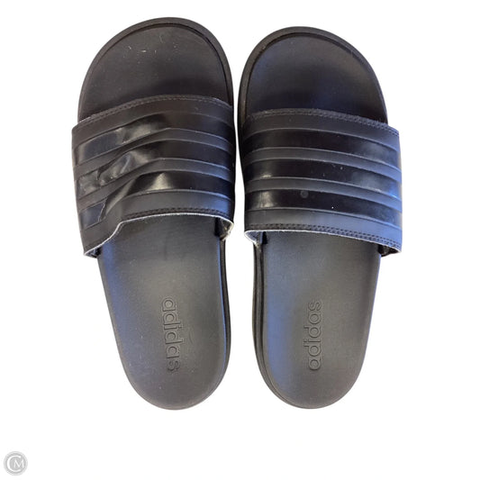 Sandals Heels Platform By Adidas In Black, Size: 8