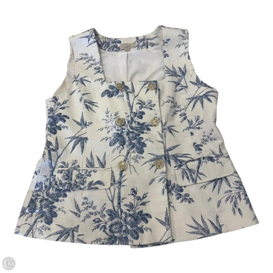 Vest Other By Loft In Blue & White, Size: M