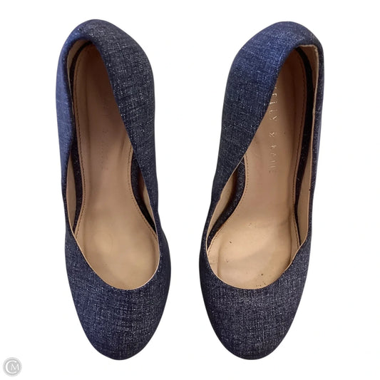 Shoes Heels Stiletto By Kelly And Katie In Blue Denim, Size: 8.5