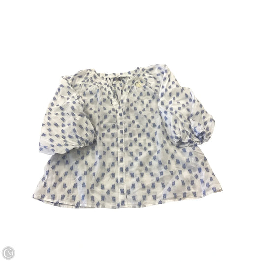 Top Long Sleeve By Sonoma In Blue & White, Size: Xl