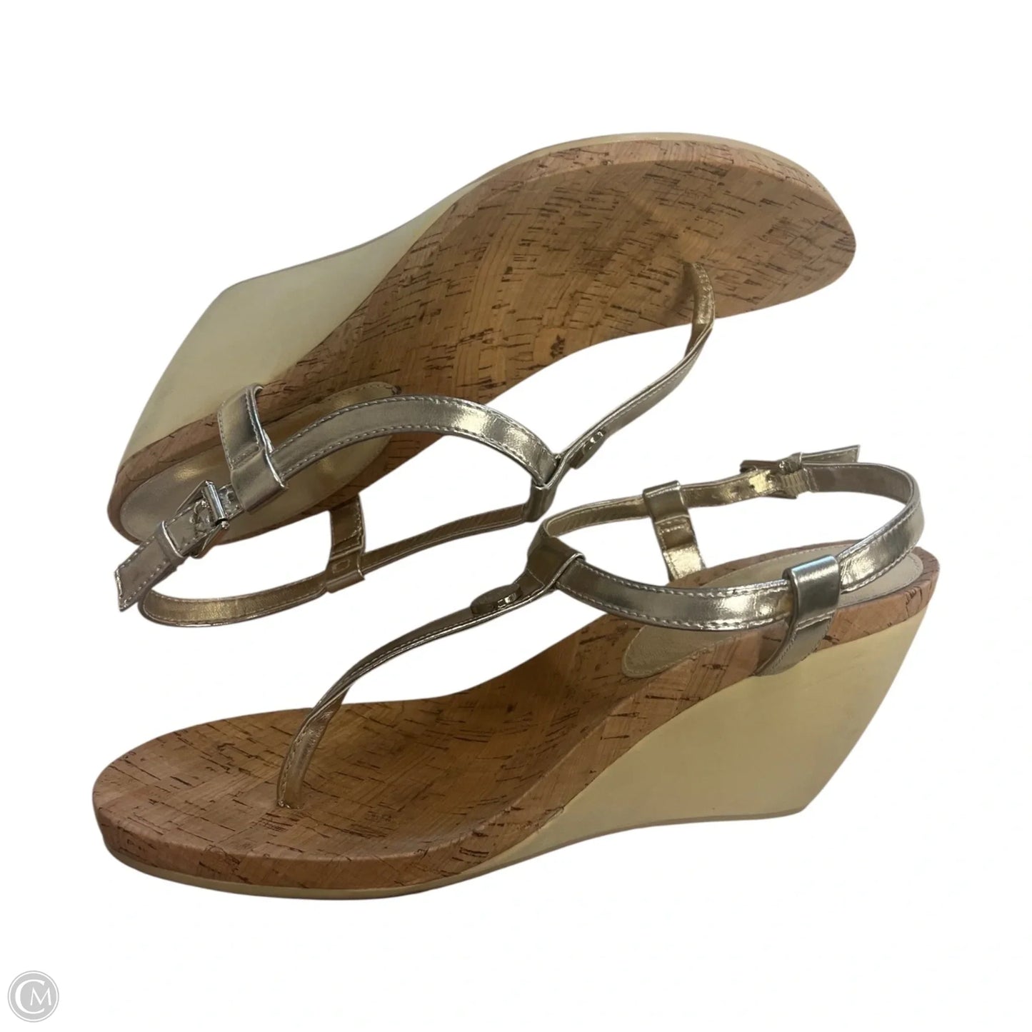 Shoes Heels Wedge By Lauren By Ralph Lauren In Gold, Size: 10