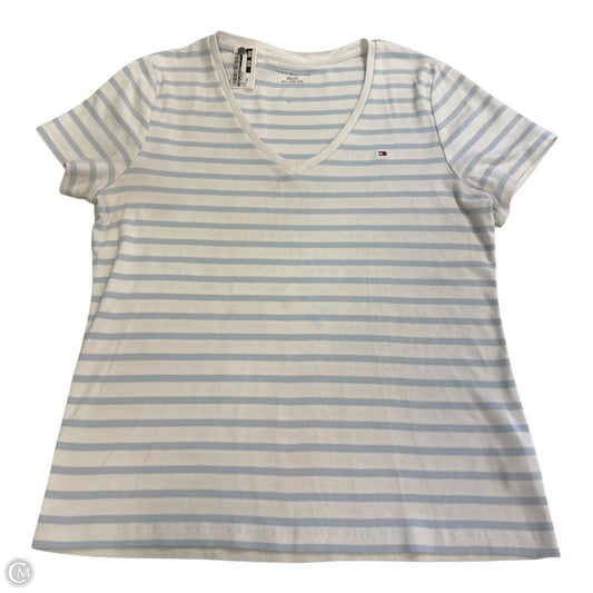 Top Short Sleeve Basic By Tommy Hilfiger In Blue & White, Size: Xxl