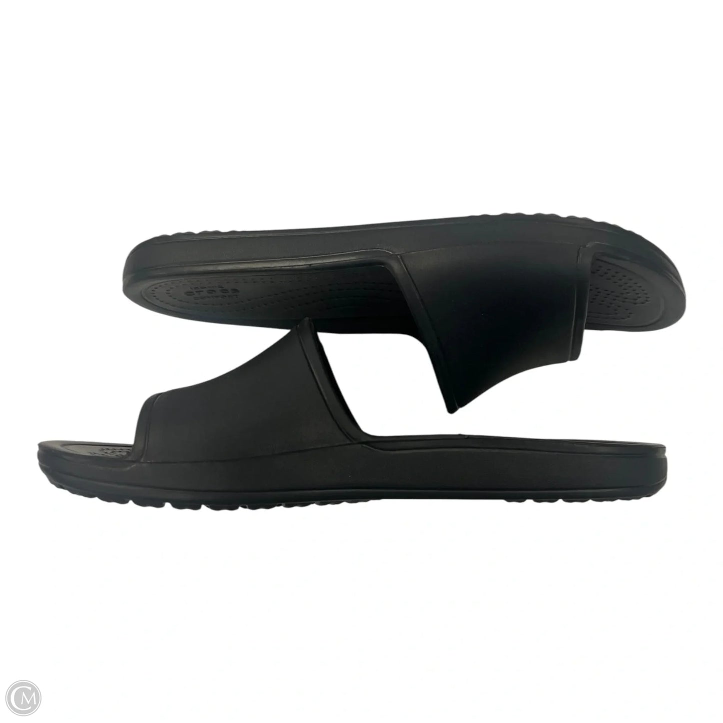 Sandals Flats By Crocs In Black, Size: 10