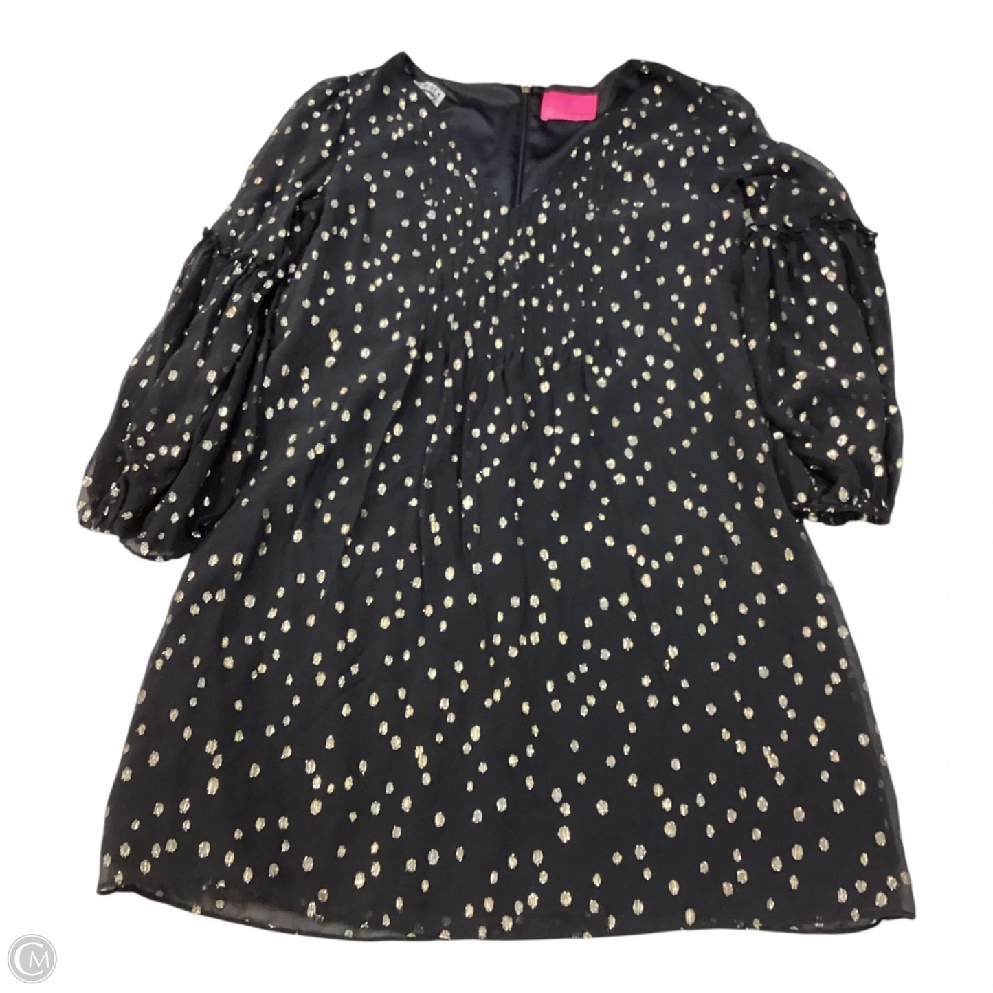 Dress Designer By Lilly Pulitzer In Black & Gold, Size: M