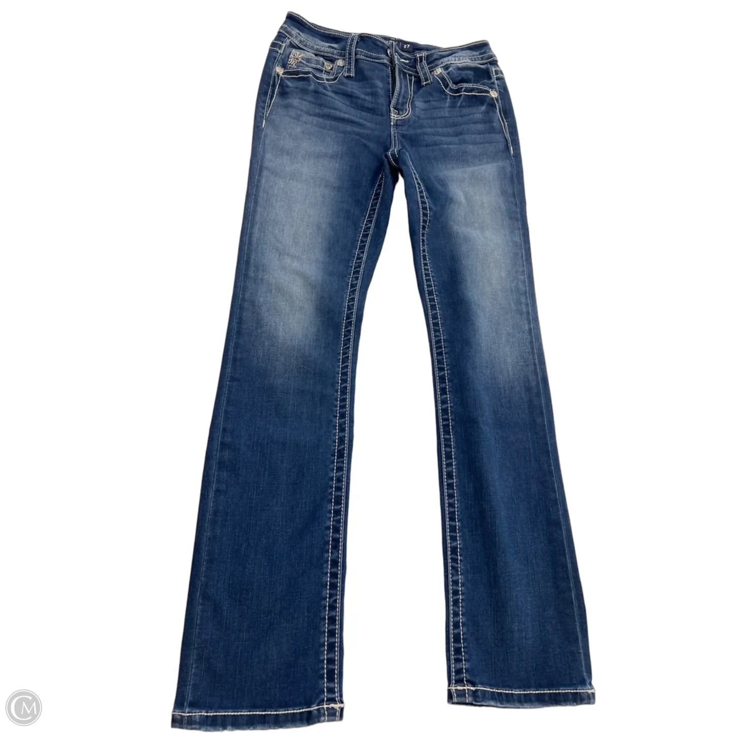 Jeans Straight By Miss Me In Blue Denim, Size: 4