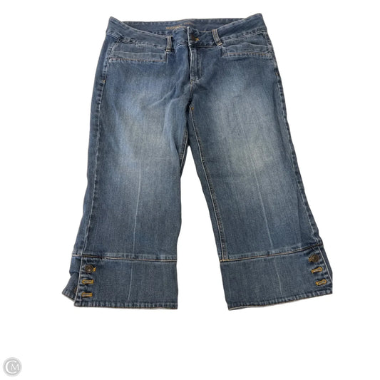 Capris Designer By Michael Kors In Blue Denim, Size: 12