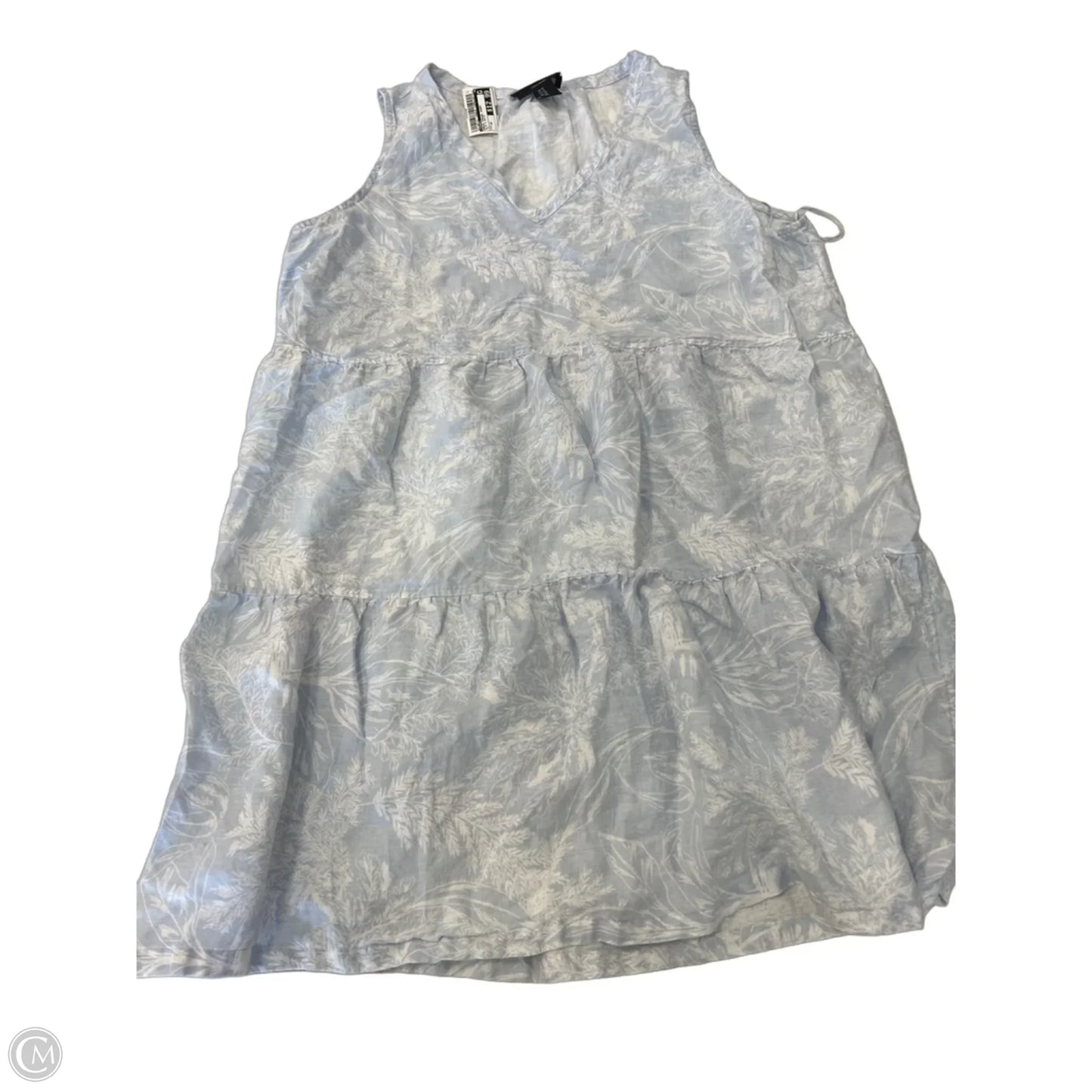 Dress Casual Short By Tahari In Blue & White, Size: 1x