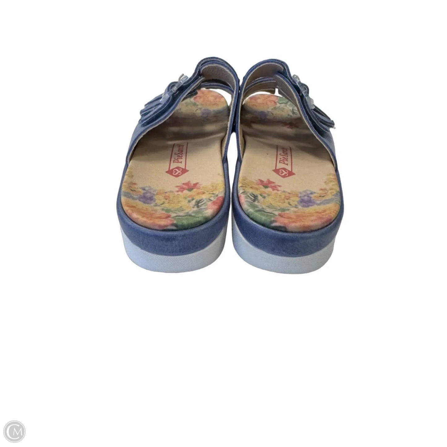 Sandals Flats By Clothes Mentor In Blue, Size: 9.5