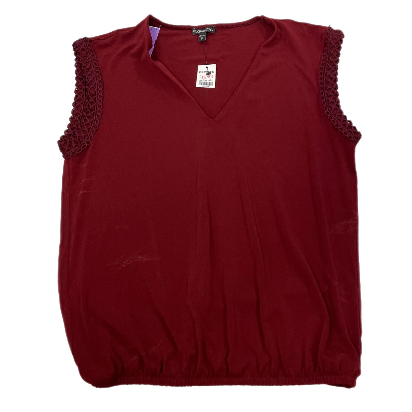 Top Sleeveless By Express In Red, Size: Xs