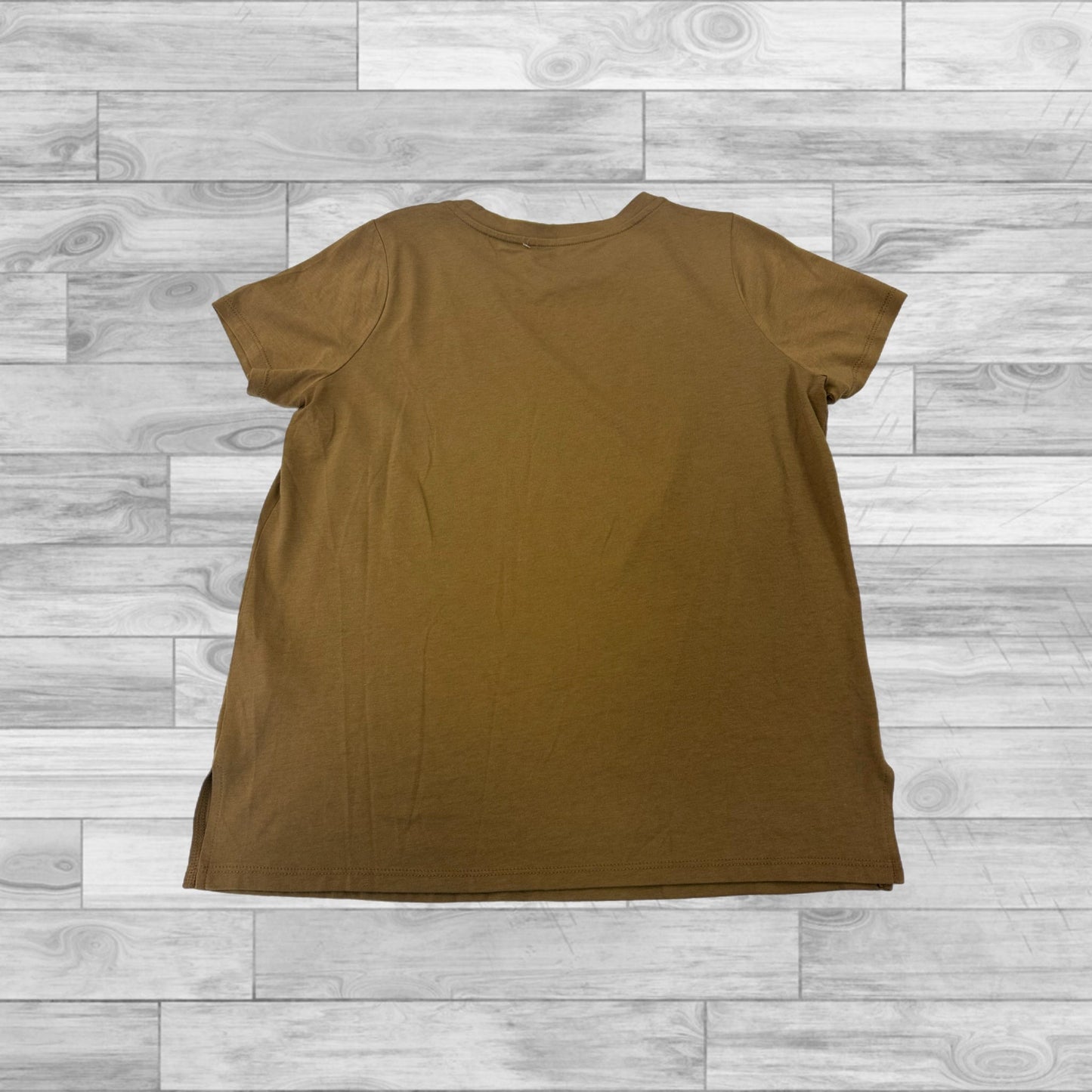 Brown Top Short Sleeve Basic Michael By Michael Kors, Size S