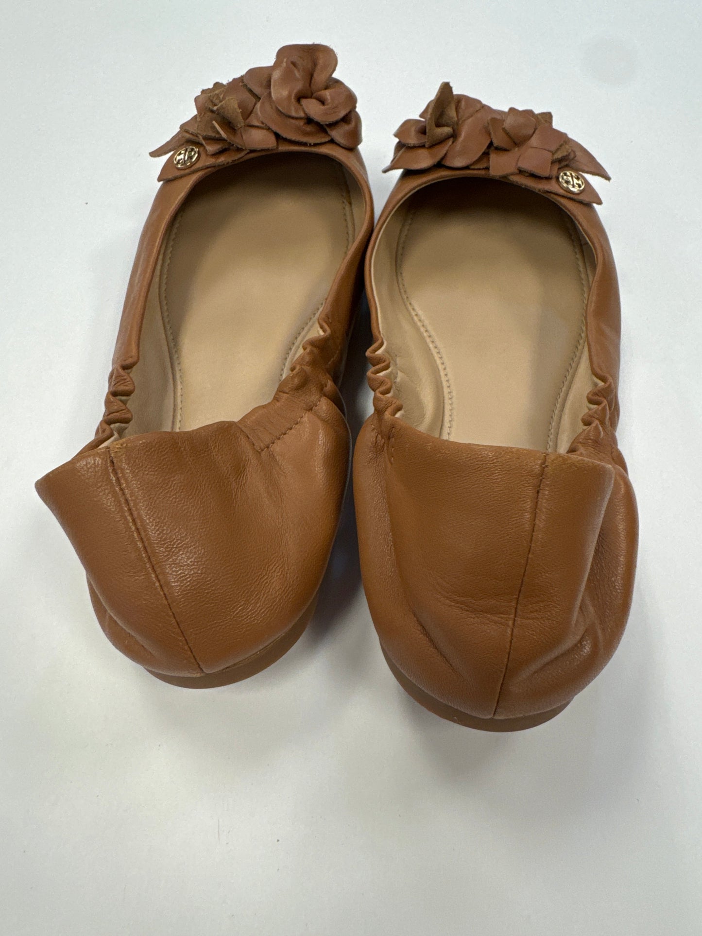 Brown Shoes Flats Tory Burch, Size 7.5