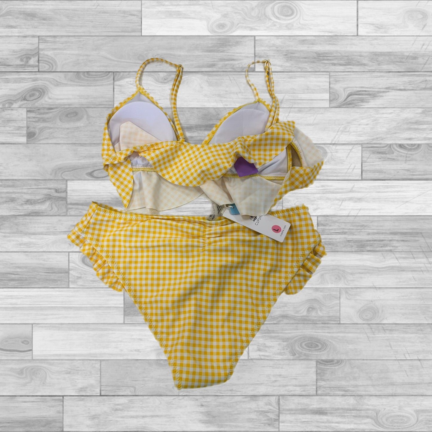 Yellow Swimsuit 2pc Cupshe, Size L