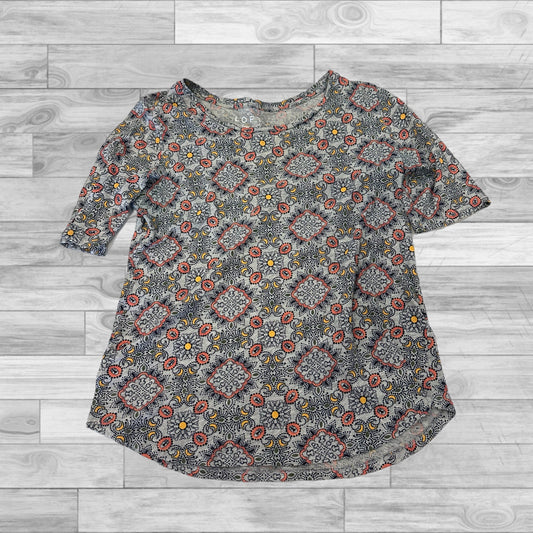 Grey Top Short Sleeve Loft, Size S