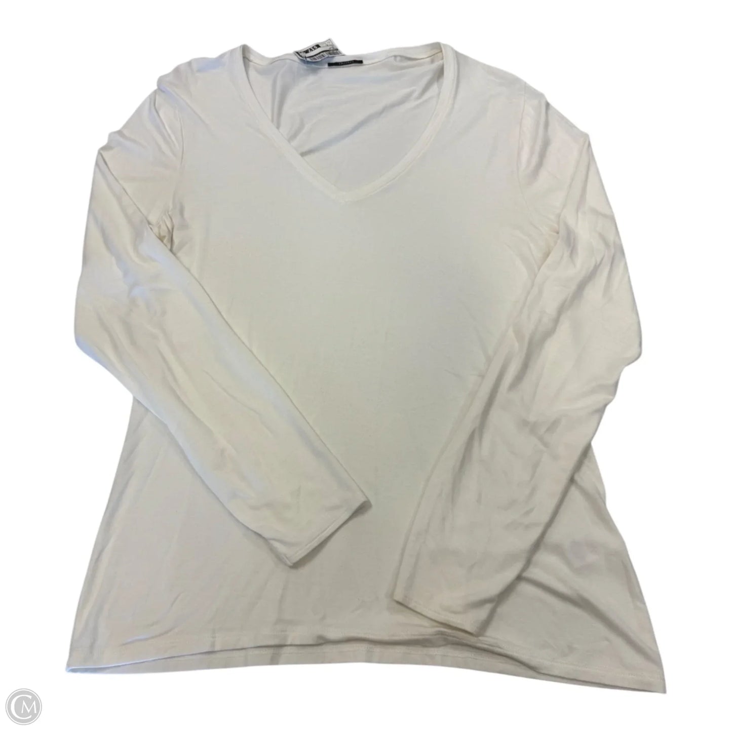 Top Long Sleeve By Tahari In Cream, Size: Xl