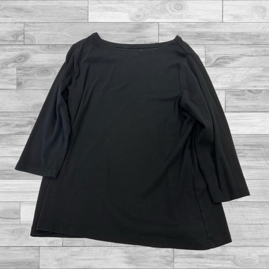 Top 3/4 Sleeve By Chicos In Black, Size: 2