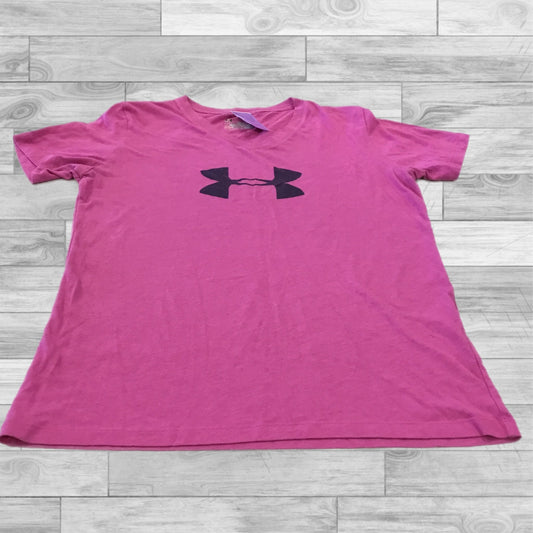 Athletic Top Short Sleeve By Under Armour In Pink, Size: S