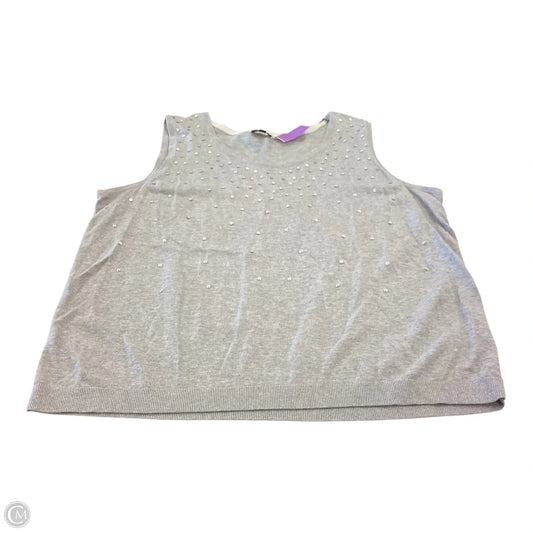 Top Sleeveless By Talbots In Grey, Size: 2x