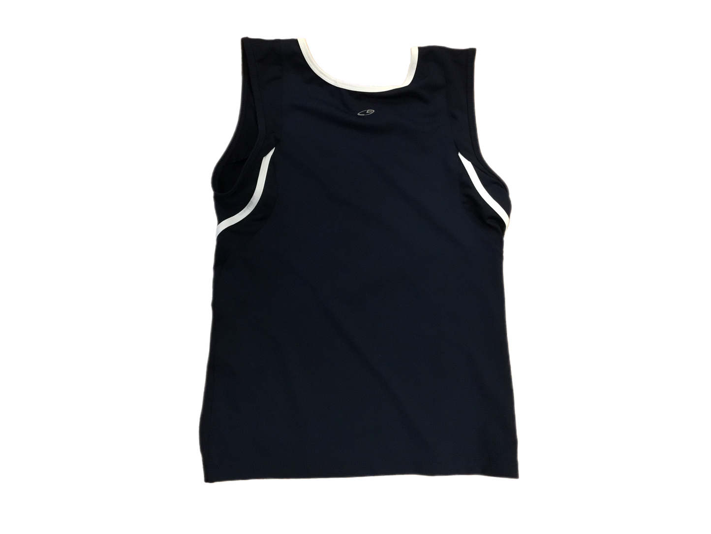 Athletic Tank Top By Champion In Blue & White, Size: S