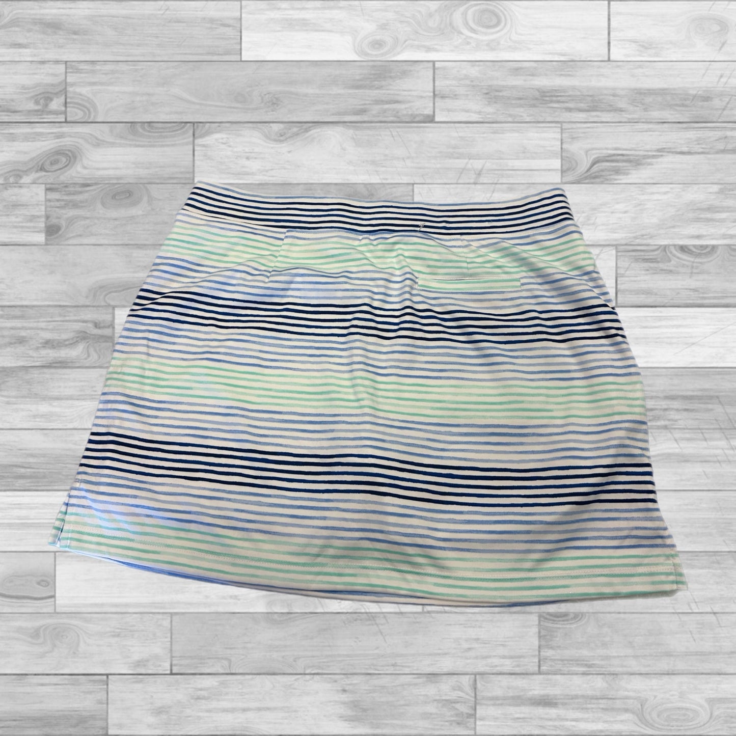 Athletic Skort By Izod In Striped Pattern, Size: L