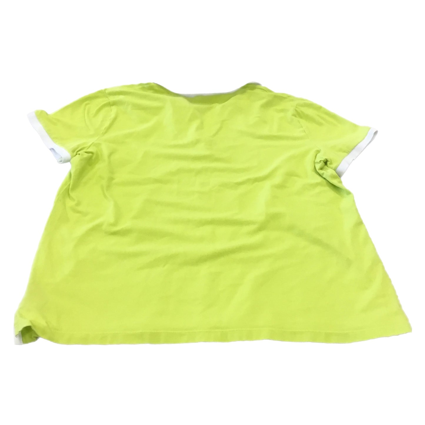 Yellow Top Short Sleeve Lauren By Ralph Lauren, Size Xl