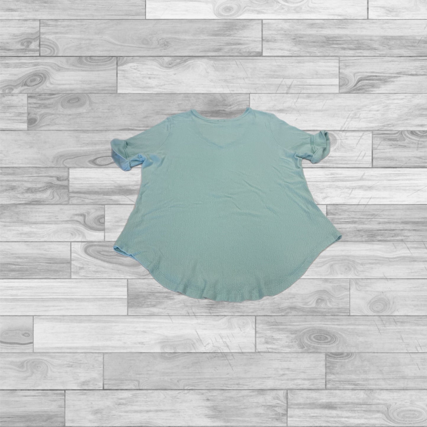 Top Short Sleeve Basic By Lee In Teal, Size: L