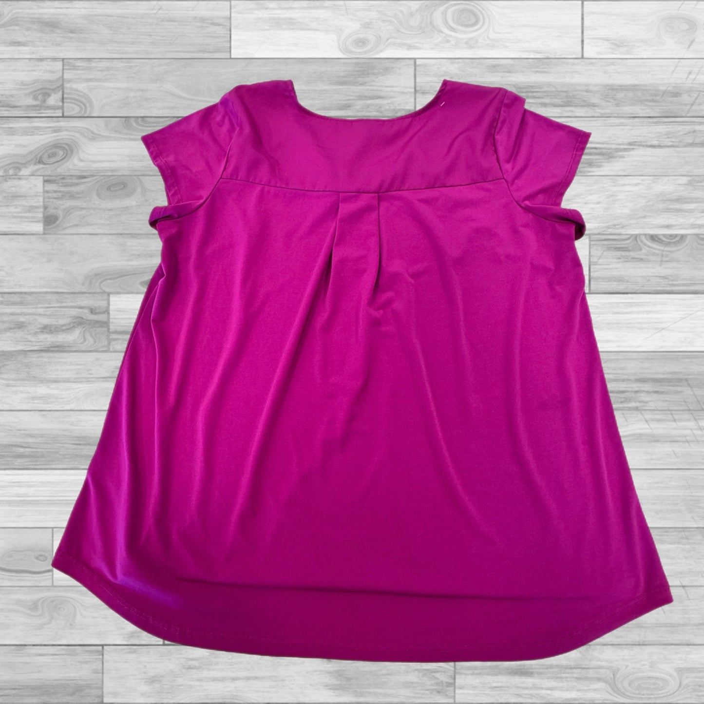 Purple Top Short Sleeve Roz And Ali, Size 2x