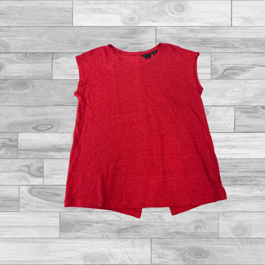 Red Top Short Sleeve Basic Elie Tahari, Size L