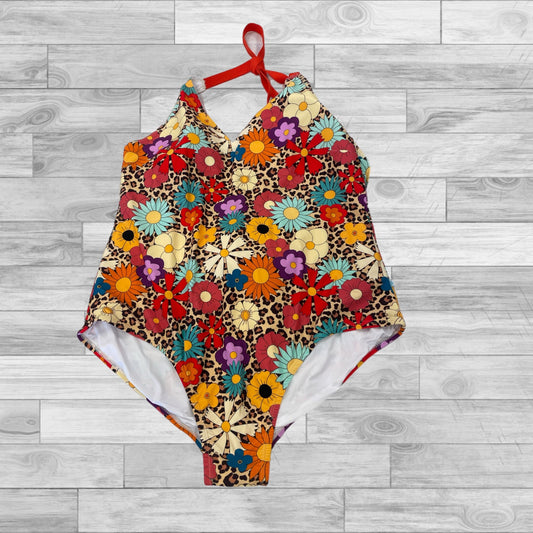 Swimsuit By Clothes Mentor In Floral Print, Size: 3x