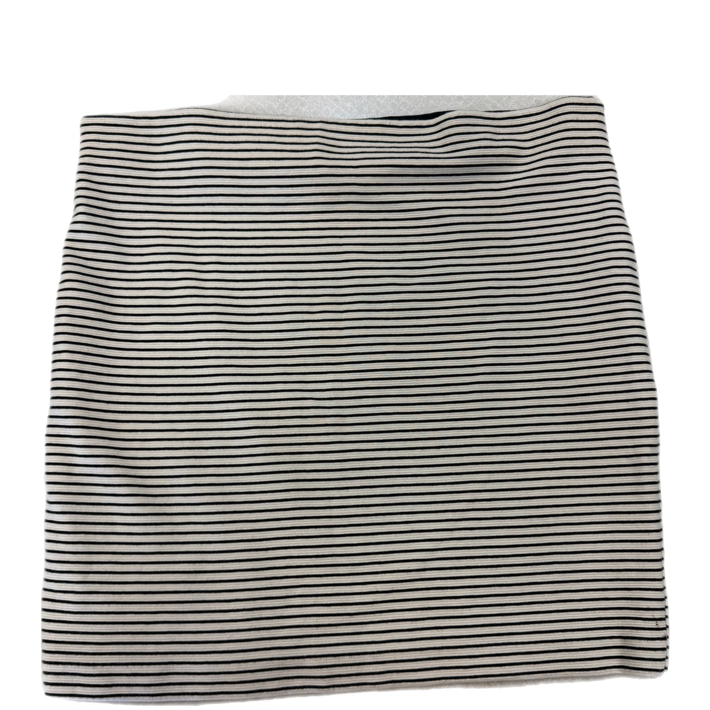 Skirt Mini & Short By Loft In Striped Pattern, Size: L