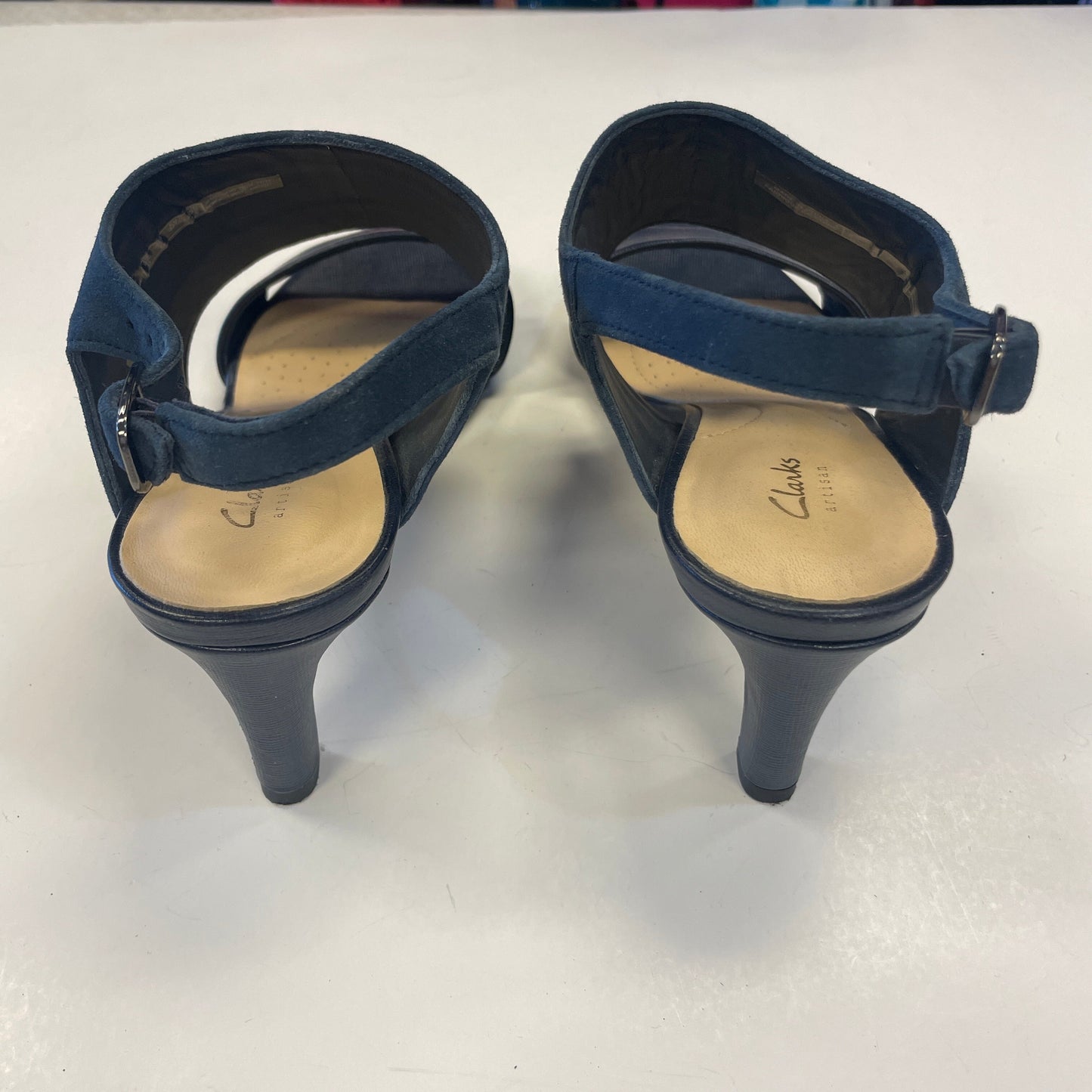 Shoes Heels Stiletto By Clarks In Blue, Size: 7