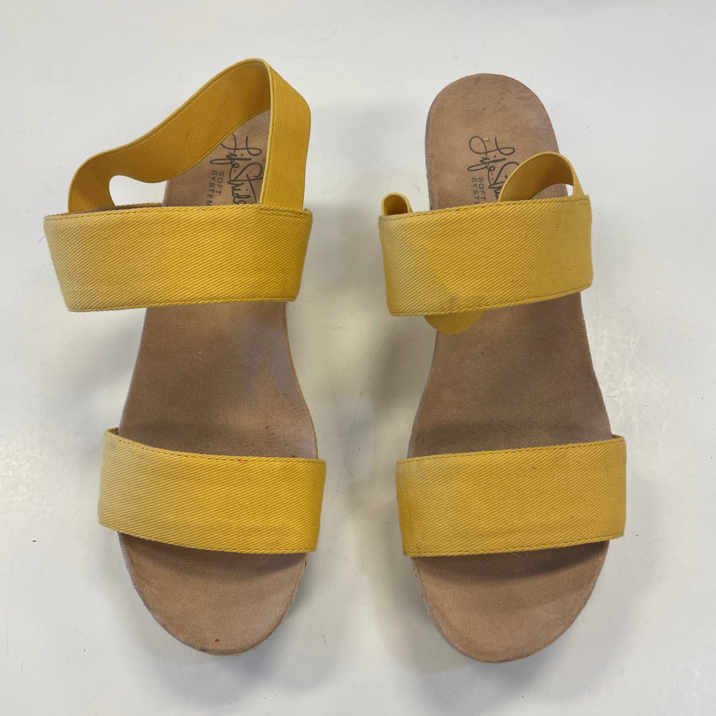 Shoes Heels Wedge By Life Stride In Yellow, Size: 9.5