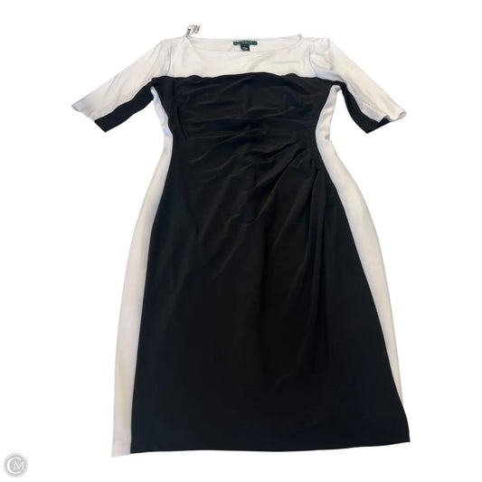 Dress Casual Short By Lauren By Ralph Lauren In Black & White, Size: 8
