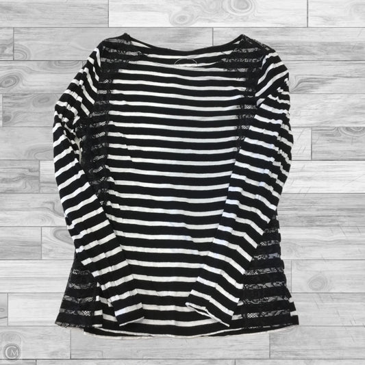 Top Long Sleeve By Inc In Striped Pattern, Size: Lp