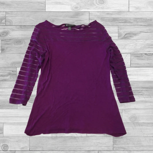 Top Long Sleeve By Inc In Purple, Size: L