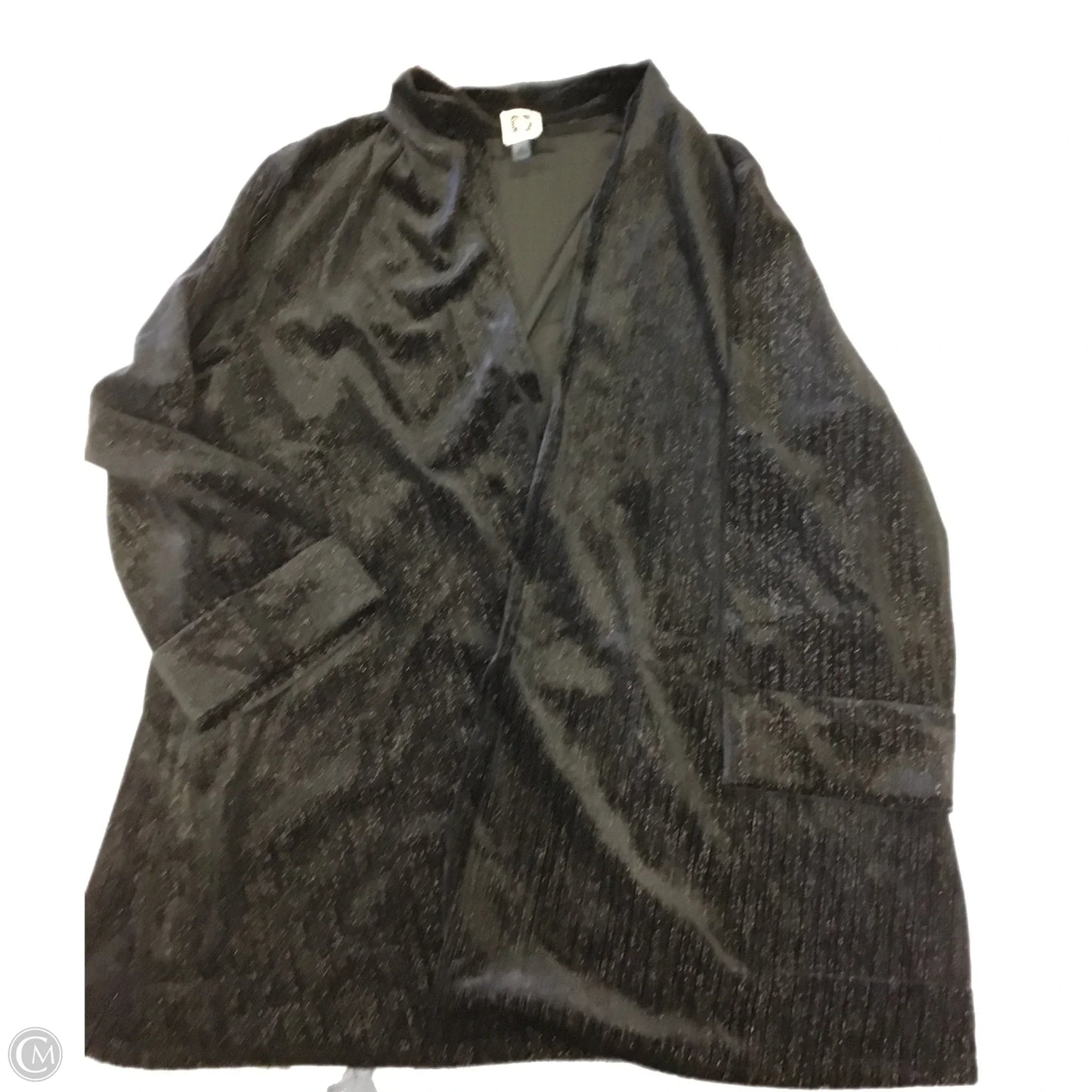 Cardigan By Anne Klein In Black, Size: Xl