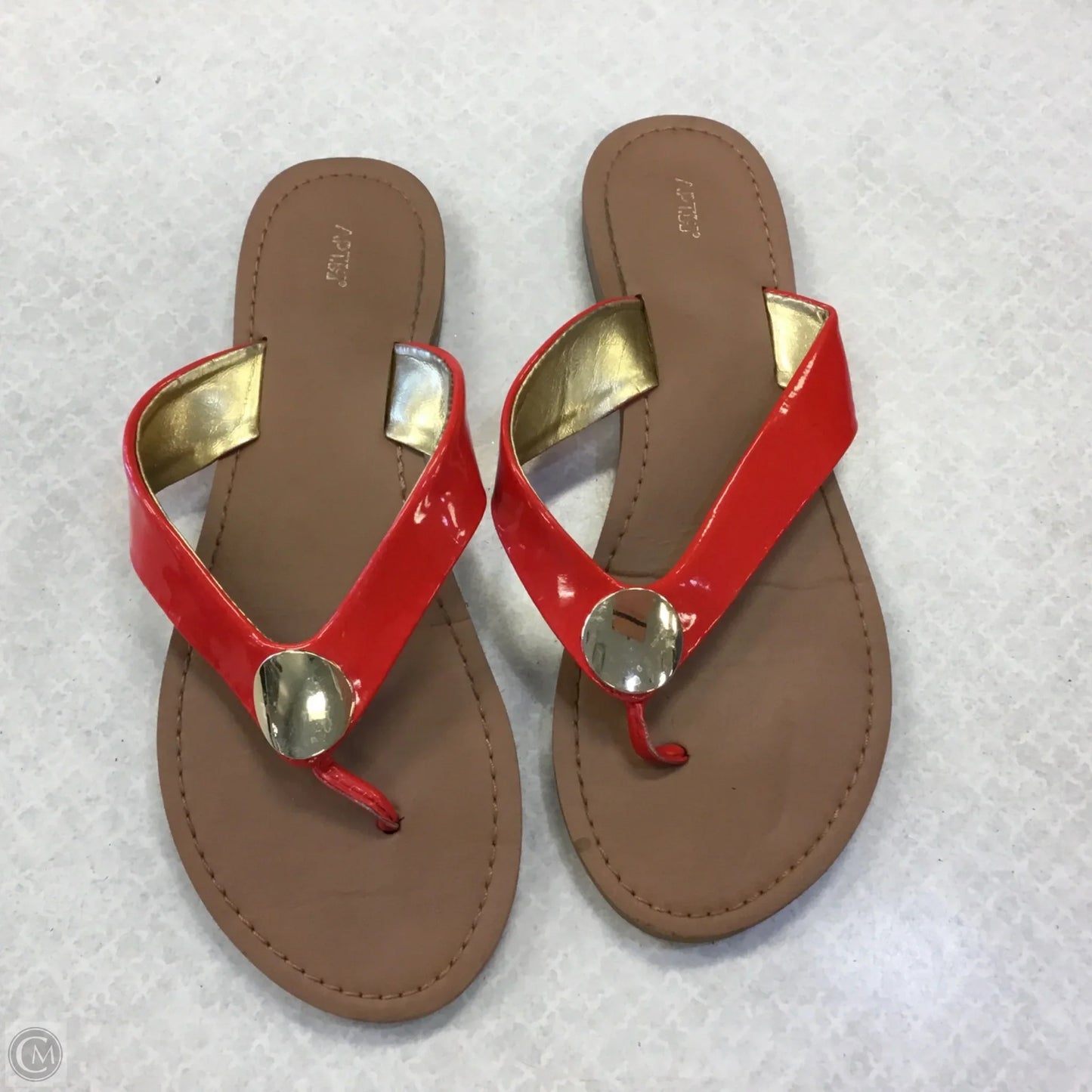 Shoes Flats By Apt 9 In Brown & Red, Size: 6